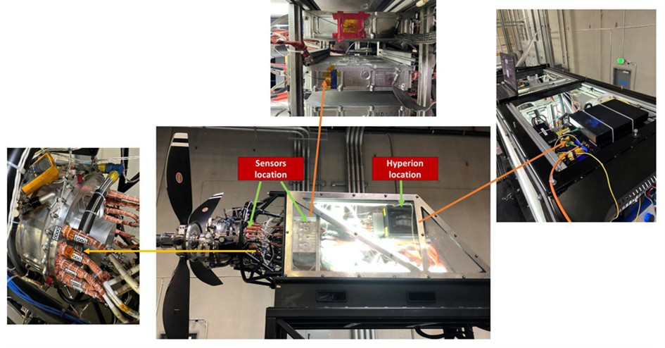 Test facility used to demonstrate the Fiber Optic Sensors