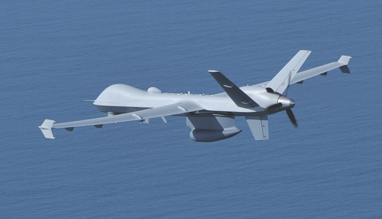 An Unmanned Aerial Vehicle (UAV) in flight.