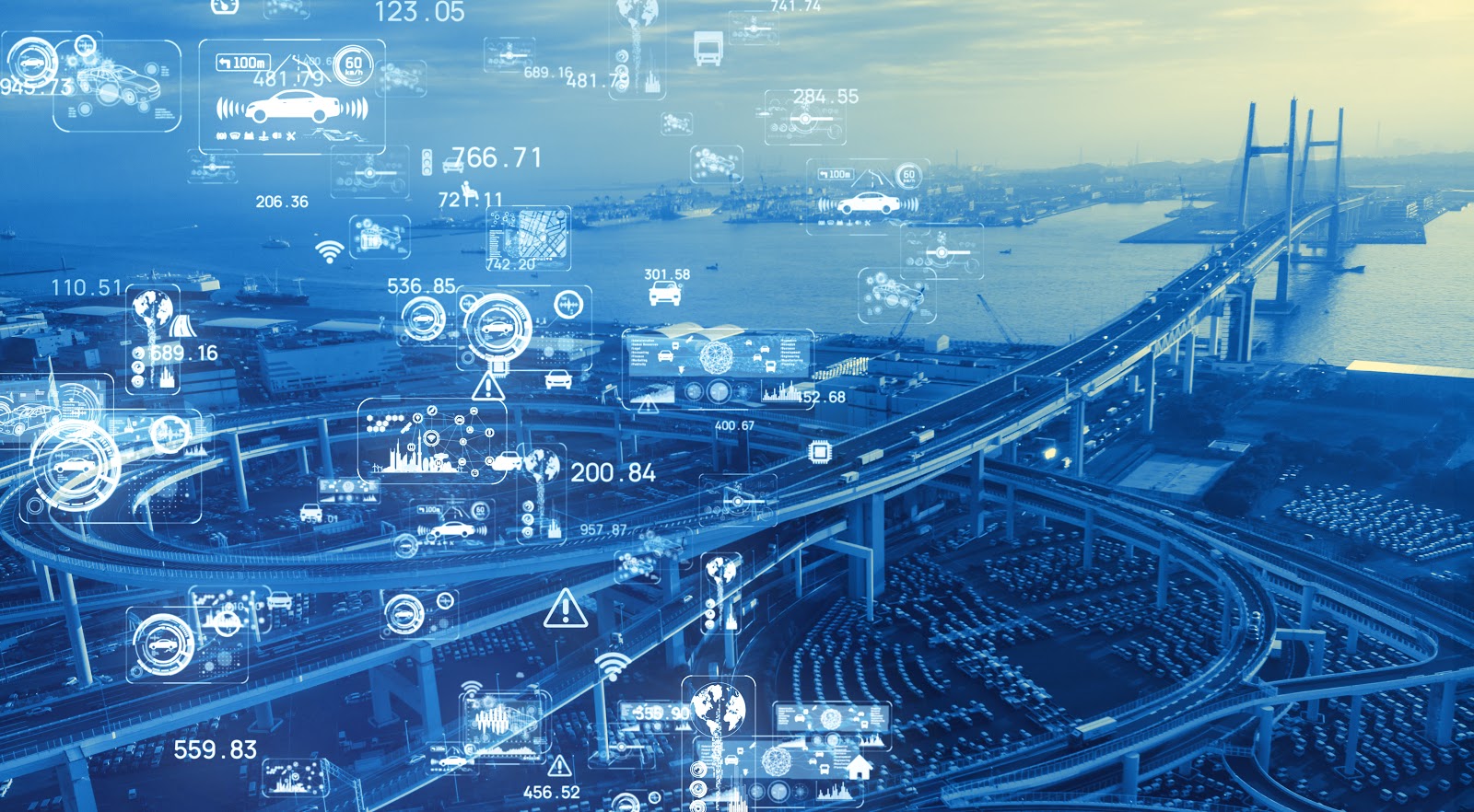 Freeway with sensors