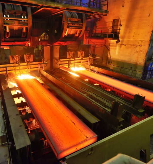 Steel casting process